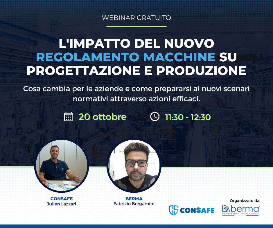 L’IMPATTO DEL NUOVO REGOLAMENTO MACCHINE SU PROGETTAZIONE E PRODUZIONE
