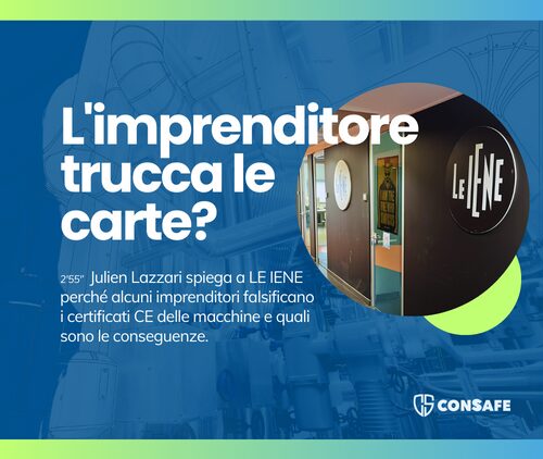 Certificati CE falsi: Julien Lazzari ospite de LE IENE spiega perché e quali conseguenze